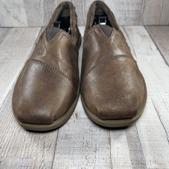 BOBS by Skechers Chill Luxe Buttoned Up Women's Leather Slip On Flats Size 9.5 - Picture 3 of 13